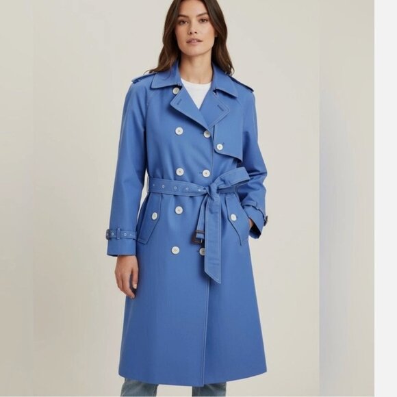 J. Crew Trench Coat Long Waterproof Lightweight Size 4 - Picture 1 of 10